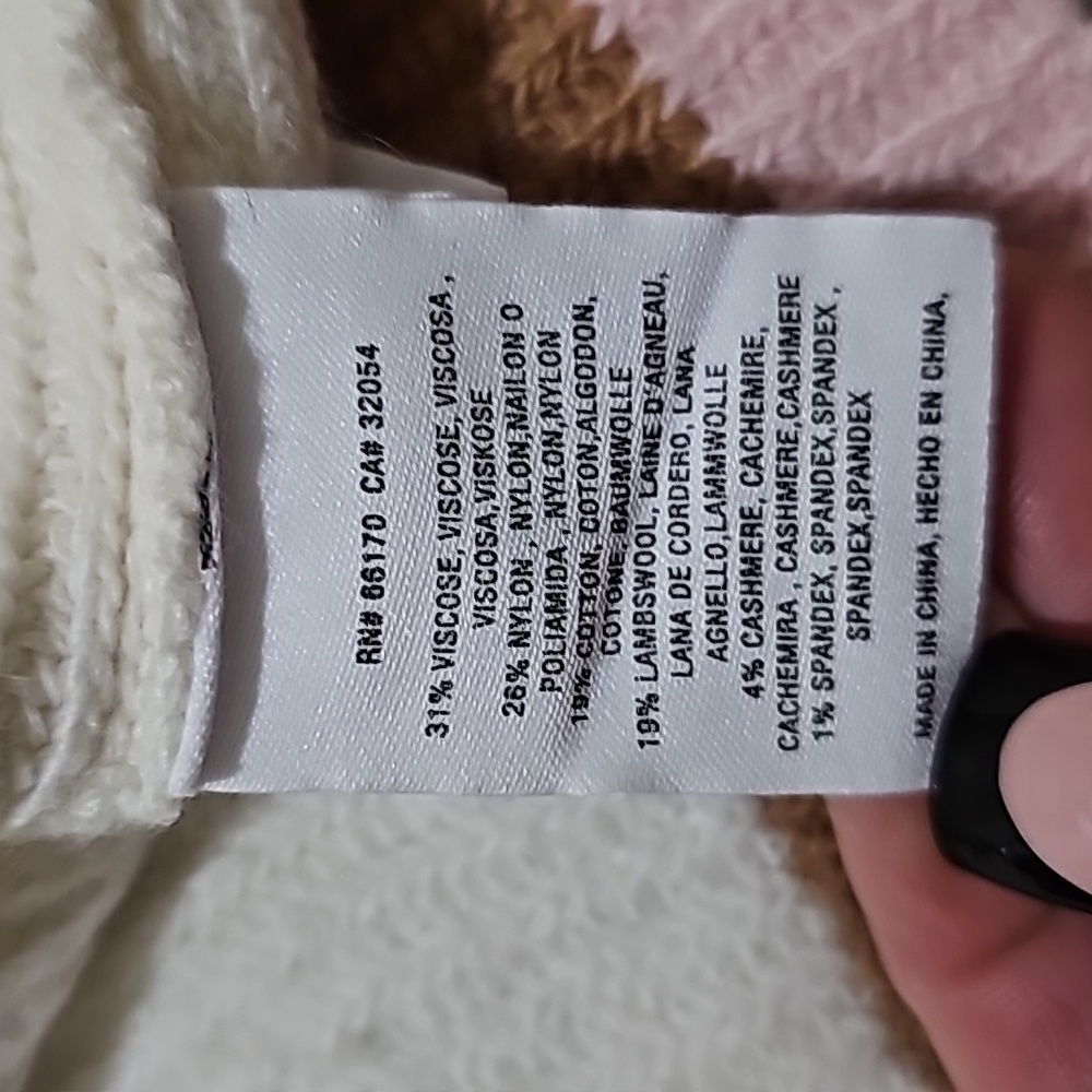 Anthropologie Maeve Sporty Sweater Dress Lambswool Cashmere Rainbow Large - Picture 4 of 8